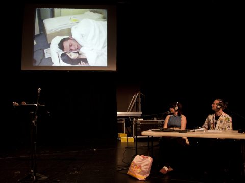 Rehersal of 'We are Gob Squad and so are you', Performace Centre, Tremough Campus, Falmouth, Britain